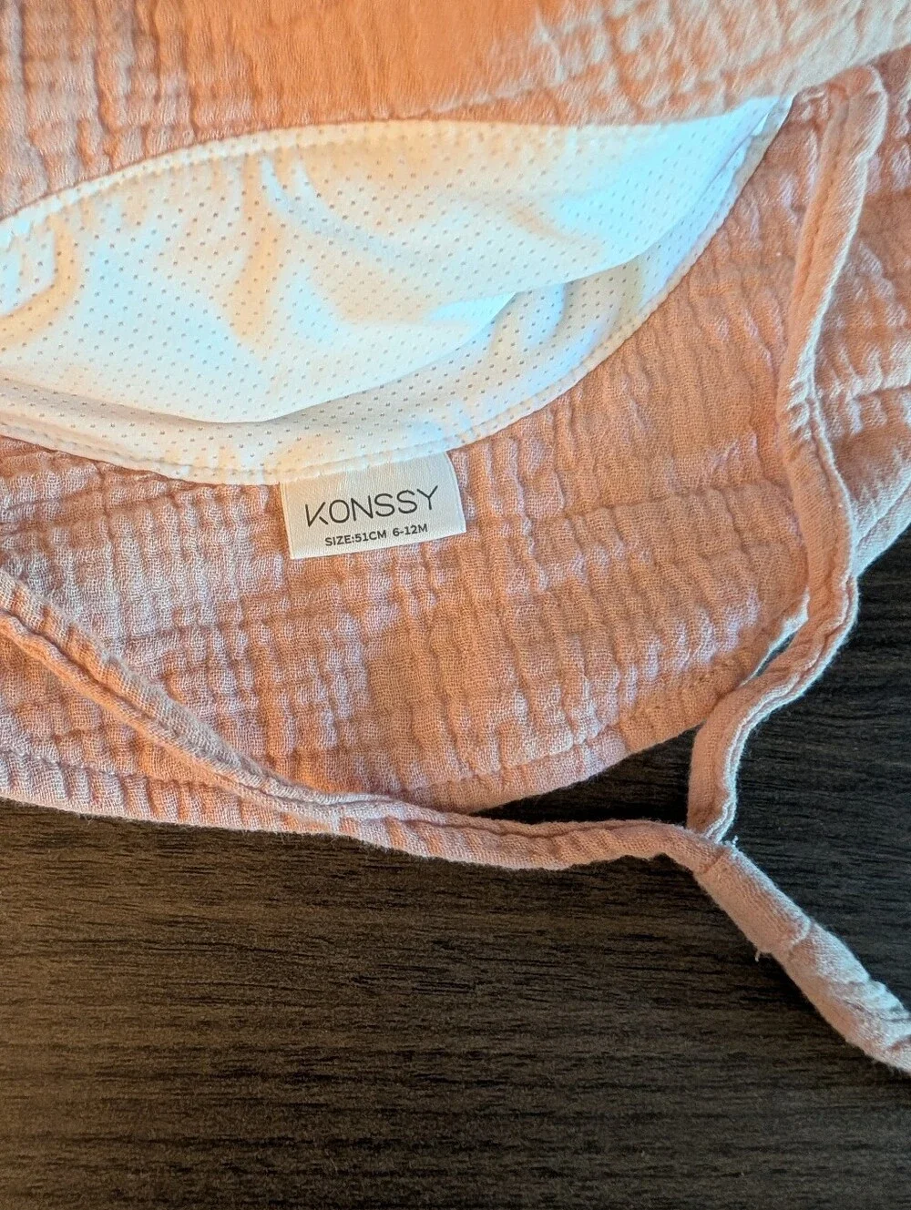 New Konssy Muslin Baby Hat, Size 6-12 Months